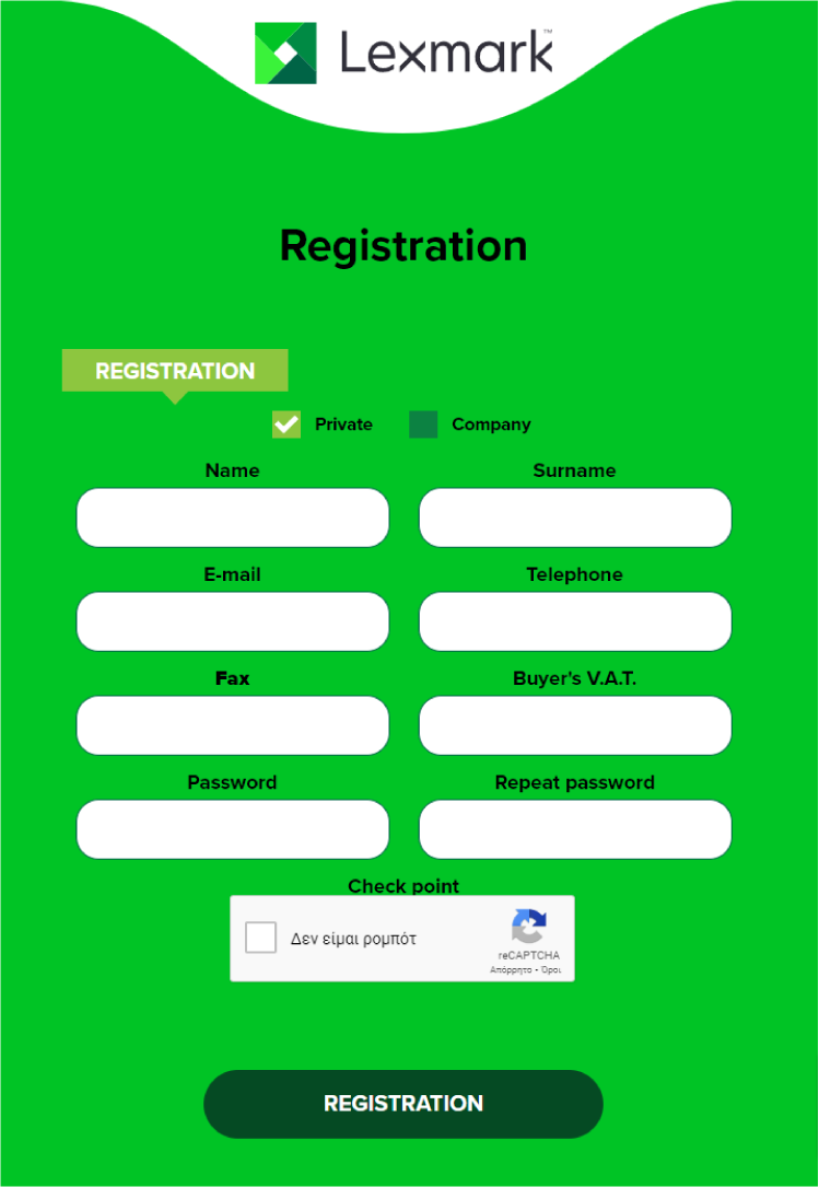 Register at the special platform